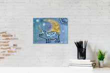 Load image into Gallery viewer, MOONS Collection Pig Art Asleep or Awake I Dream of You  CANVAS PRINT - Multiple Sizes
