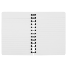 Load image into Gallery viewer, Be_Kind_Notebook_Journal_Black_SN_Open_Pages_Mockup.png
