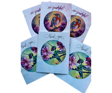 Load image into Gallery viewer, Bird Love Thank You Notecards Set of 6 or 12
