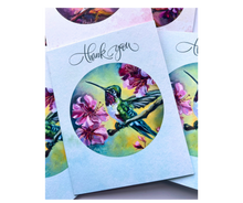 Load image into Gallery viewer, Bird Love Thank You Notecards Set of 6 or 12
