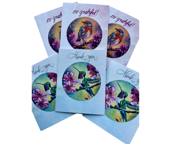 Bird Love Thank You Notecards Set of 6 or 12