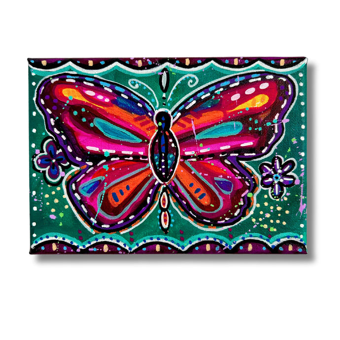 Summer Collection Boho Butterfly 5x7 Original Painting