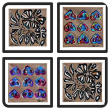 Load image into Gallery viewer, KEY TO MY HEART PIG Snouts Purples and blues 12&quot; x 12&quot; FREE SHIPPING
