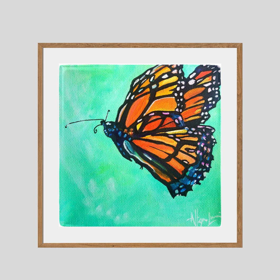 Butterfly Kiss Monarch Butterfly Giclee Paper Print - Allison Luci Art