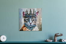 Load image into Gallery viewer, Bejeweled Royal Cat Lady Whiskertons CANVAS PRINT - Multiple Sizes
