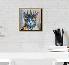 Load image into Gallery viewer, Bejeweled Royal Cat Lady Whiskertons CANVAS PRINT - Multiple Sizes
