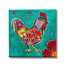 Load image into Gallery viewer, MINIS &amp; MOONS Collection Chick-A-Boom 5 x 5 Original Painting
