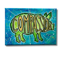 Load image into Gallery viewer, Summer Collection Compassion Pig (Blue/Green) 5x7 Original Painting
