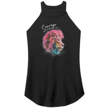 Load image into Gallery viewer, Courage doesn&#39;t always roar lion art painting colorful safari inspirational tank womens top shirt
