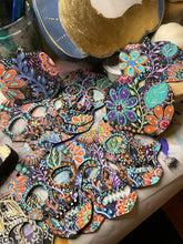 Load image into Gallery viewer, Colorful Calaveras Halloween Boho Art - Skull Decoration
