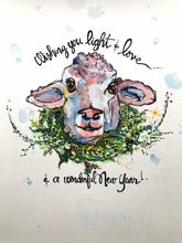 Load image into Gallery viewer, Original Watercolor Painting Sheep Art Light and Love
