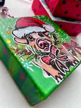Load image into Gallery viewer, Christmas Piggie with Presents 4x4 Painted Ornament
