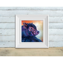 Load image into Gallery viewer, Evie Pig Rescue Giclee Fine Art Paper Print for Misfits of Oz Sanctuary STOCK PRINT SALE
