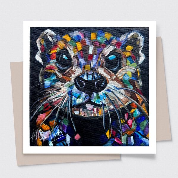 Mosaic Animals Otter and Owl Giclee Paper Print - Choose you animal and size Allison Luci Art