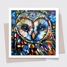 Load image into Gallery viewer, Mosaic Animals Otter and Owl Giclee Paper Print - Choose you animal and size Allison Luci Art
