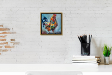 Load image into Gallery viewer, Colorful Farm Art Rooster Chicken Oil Painting &quot;True Colors&quot; CANVAS PRINT - Multiple Sizes
