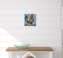 Load image into Gallery viewer, Colorful Farm Art Rooster Chicken Oil Painting &quot;True Colors&quot; CANVAS PRINT - Multiple Sizes
