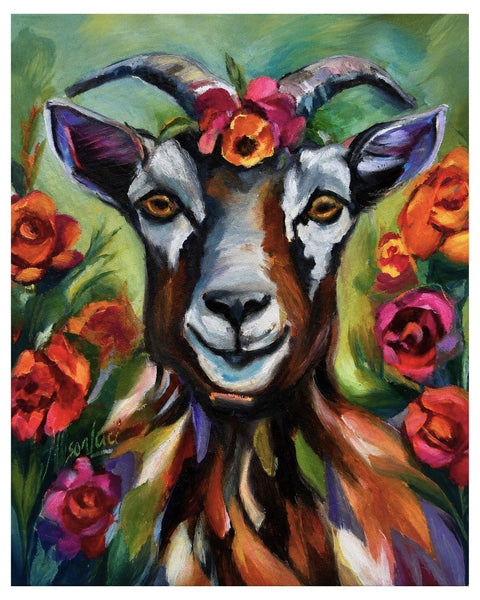 Renewal Goat Art PAPER Giclee PRINT Multiple Sizes