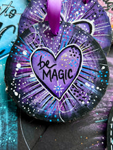 Load image into Gallery viewer, Be Magic Purple Violet Heart Ornament

