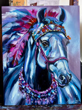 Load image into Gallery viewer, Poetry in Motion Majestic Horse Art Original Oil Painting 11” x 14”
