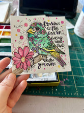 Load image into Gallery viewer, Light Enough to Fly Original Watercolor Painting 5”x 5” Framed
