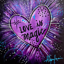 Load image into Gallery viewer, Love is MAGIC Purple Heart 6x6 Original Art
