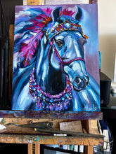 Load image into Gallery viewer, Poetry in Motion Majestic Horse Art Original Oil Painting 11” x 14”
