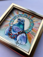 Load image into Gallery viewer, Easy Breezy Bird Original Watercolor Painting 5”x 5” FRamed
