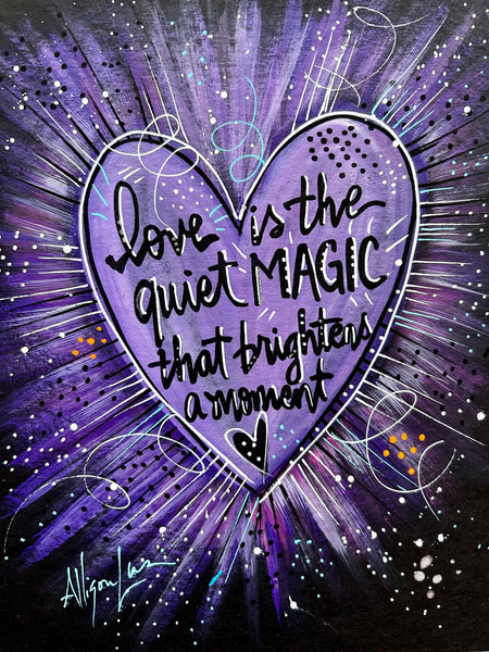 Moments of Love and Magic Purple Heart 8x10 Original Art