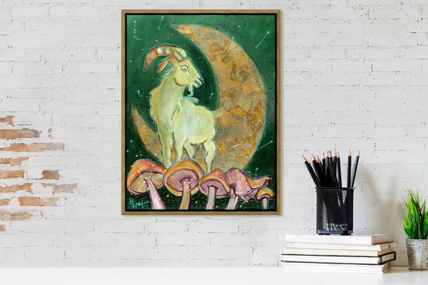 MOONS Collection Goat Art Essence of Existence CANVAS PRINT - Multiple Sizes