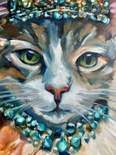 Load image into Gallery viewer, Bejeweled Royal Cat Lady Whiskertons CANVAS PRINT - Multiple Sizes
