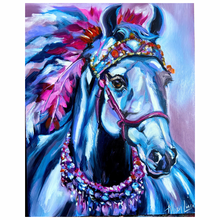Load image into Gallery viewer, Poetry in Motion Majestic Horse Art Original Oil Painting 11” x 14”
