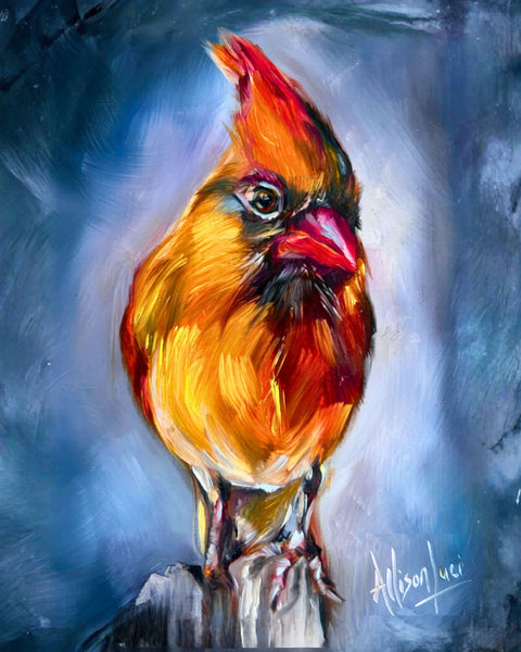 Fiamma Bird Art Prints from Original Oil Painting - Multiple Sizes - Paper or Canvas