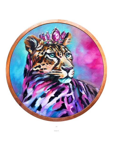 Leopard Glo Gicleé Fine Art Paper or Canvas Art Print - Multiple Sizes Allison Luci Art