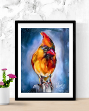 Load image into Gallery viewer, Fiamma Bird Art Prints from Original Oil Painting - Multiple Sizes - Paper or Canvas
