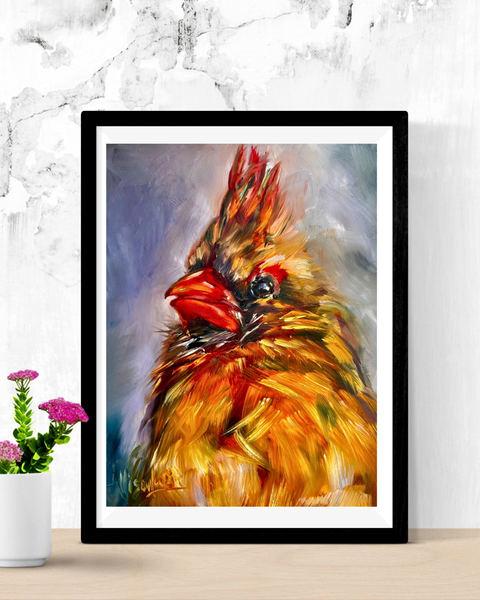 Cleo Bird Art Prints from Original Oil Painting - Multiple Sizes - Paper or Canvas