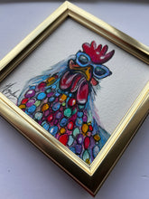 Load image into Gallery viewer, Hippie Chick Original Watercolor Painting 5”x 5” Framed
