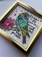 Load image into Gallery viewer, Light Enough to Fly Original Watercolor Painting 5”x 5” Framed
