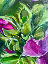 Load image into Gallery viewer, Where Beauty Grows Art Original Hibiscus Flower Oil Painting 10" x 20"
