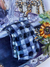 Load image into Gallery viewer, Bathing Beauty Chicken in the Bathtub Art Original Oil Painting 11" x 14" OVAL
