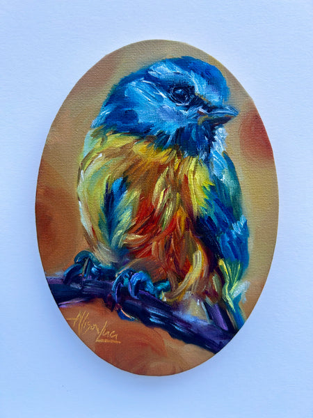 Follow the Light Bird Art Original Oil Painting 5