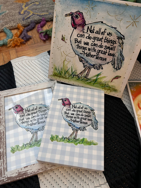 With Gratitude - Turkey Art with Mother Teresa Quote