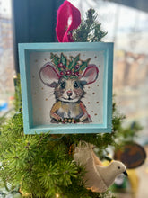 Load image into Gallery viewer, Christmas MOUSE Ornament / Holiday Decor Hand Painted - free shipping

