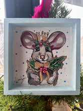 Load image into Gallery viewer, Christmas MOUSE Ornament / Holiday Decor Hand Painted - free shipping
