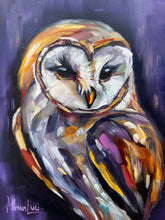 Load image into Gallery viewer, Peace in the Waiting Owl Bird Art Original Oil Painting 6" x 8"
