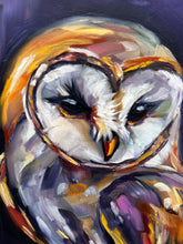 Load image into Gallery viewer, Peace in the Waiting Owl Bird Art Original Oil Painting 6" x 8"

