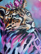 Load image into Gallery viewer, Glo Special Leopard Art Original Oil Painting 16" x 16"
