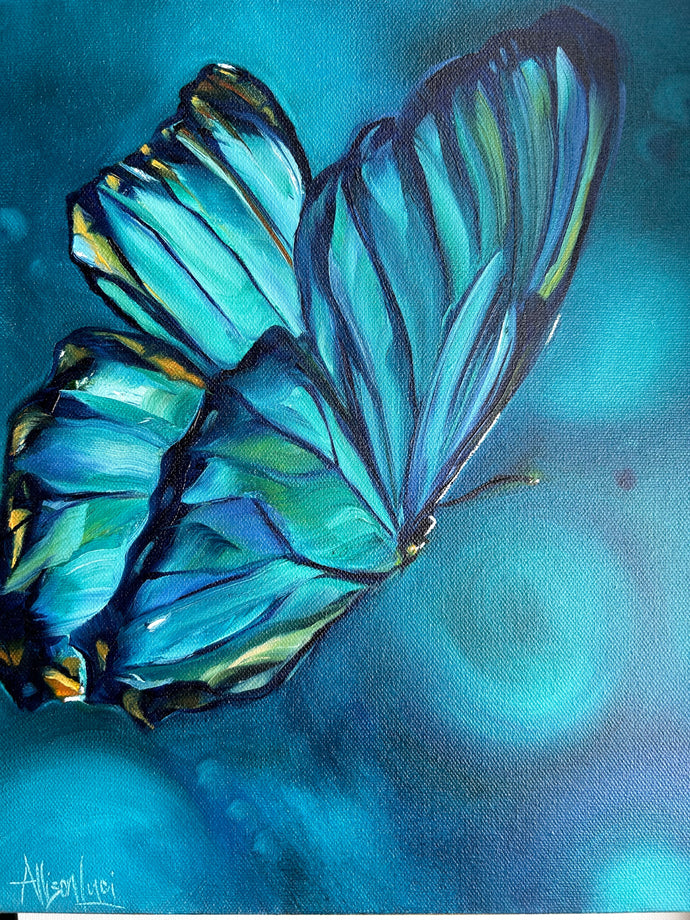 Soul Flow Butterfly Original Oil Painting 11”x 14”