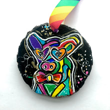 Load image into Gallery viewer, Rainbow Pig with a Bow Tie Ornament -  Rainbow Collection
