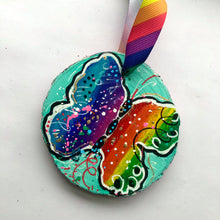 Load image into Gallery viewer, Rainbow Butterfly Ornament Bright Sky Blue -  Rainbow Collection
